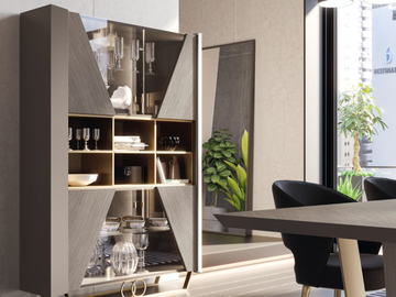 ROBERTO BARNINI - Honeycomb display cabinet by Barnini Oseo - view 2
